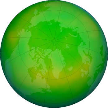 Arctic ozone map for 2024-07